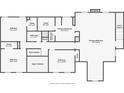 Floor plan showcasing the layout of the bedrooms, bathrooms, and closet locations at 9482 Deer Crossing Ln, Jonesboro, GA 30236