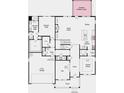 First floor plan featuring a 2-car garage, chef kitchen, dining room, and outdoor living space at 5335 Trescott Path, Cumming, GA 30028