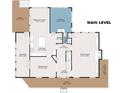 Main level floor plan showing kitchen, sunroom, dining room, Gathering room, laundry, breakfast nook, pantry and covered deck at 2253 Creekstone Ct, Marietta, GA 30062