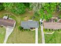 Spacious property featuring a well-maintained home, large yard, and mature trees from an aerial perspective at 3050 Rebecca Sw Dr, Atlanta, GA 30311