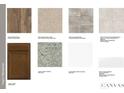 A collage showcasing a variety of interior design selections, including flooring, countertops, and cabinets at 1714 Fawlocke Run, Loganville, GA 30052