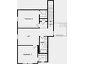 Second floor plan showcasing the layout of bedrooms 2 and 3, a loft and shared bath, and the staircase at 1714 Fawlocke Run, Loganville, GA 30052