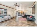 Spacious living room with hardwood floors, recessed lighting, and modern furnishings at 1316 Plaza Sw Ave, Atlanta, GA 30310