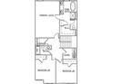Second floor plan featuring a primary suite, primary bath, walk-in closet, laundry, and two bedrooms at 192 Weldon Rd, Mcdonough, GA 30253