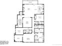 Second floor layout featuring a Gathering room, kitchen, bedrooms and dining room/library at 9244 Main Street # 102, Woodstock, GA 30188