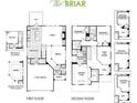 Detailed floor plan showcasing the layout of this home including garage, kitchen, and bedrooms at 269 Privet Cir, Suwanee, GA 30024