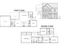 Floor plan showcases an open layout with a spacious Gathering room, kitchen, and bedrooms on the second floor at 3472 Adler Trl, Buford, GA 30519