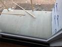 Concrete patio outside new construction sliding glass doors at 235 Laurel Vista Dr, Canton, GA 30114