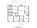 Detailed architectural floor plan showing layout of property including living room, bedrooms and bathrooms at 59 Abbotsford Dr, Villa Rica, GA 30180