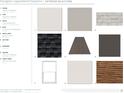 Exterior selections offering a variety of choices for siding, brick, roof, and trim colors at 411 Ward Ln, Woodstock, GA 30188