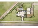 An aerial view of the home's landscaping, driveways, walkways, pool and garden at 1210 Mayfield Rd, Milton, GA 30009