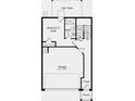 First floorplan features a bedroom, bathroom, foyer, porch and garage with optional patio at 518 Provence Gate Ln, Lawrenceville, GA 30044