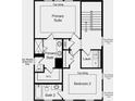 Third floorplan includes primary and second bedrooms and baths, walk in closet and laundry at 518 Provence Gate Ln, Lawrenceville, GA 30044
