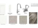 Showcasing interior design options with white cabinets, chrome faucets, and neutral backsplash and flooring at 3311 Burkston Pl, Buford, GA 30519