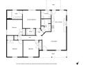 Detailed floorplan showcasing the layout of the bedrooms, bathrooms, kitchen, living room, and patio at 130 Williams Rd, Villa Rica, GA 30180