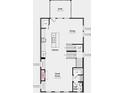 Floorplan featuring kitchen, dining, living room, and half bath on level 2 at 3078 Hudson Glen Way, Dacula, GA 30019