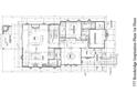 First floor plan showcasing the layout, including kitchen, dining, and study/bedroom areas of the home at 777 Brookridge Ne Dr, Atlanta, GA 30306