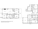 Detailed floor plan showcasing layout of all three floors with approximate dimensions and room names at 50 Maple St, Roswell, GA 30075