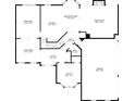 Layout of the home's first floor, including the kitchen, living room, and garage at 3052 Fleet Sw St, Marietta, GA 30064