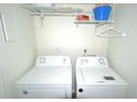 Modern washer and dryer in a bright laundry room with storage at 1812 Ashborough Se Cir # C, Marietta, GA 30067