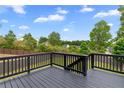 View of a wooden deck overlooking a backyard that is surrounded by a wooden fence at 4238 Linworth Blvd, Austell, GA 30106