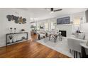 Cozy living room with hardwood floors, fireplace, and ample natural light at 540 Atwood Sw St, Atlanta, GA 30310