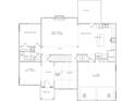 Detailed first floor plan showing the layout of the living spaces, including the kitchen and dining area at 3268 Lions Ruby Ln, Atlanta, GA 30349