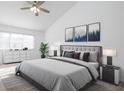 Calm main bedroom with a large window, neutral colors, art on the wall, and a comfortable bed at 1468 Briarwood Ne Rd # 2003, Atlanta, GA 30319