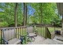 Cozy back deck perfect for relaxing, surrounded by lush greenery and mature trees at 2623 Riggs Dr, Atlanta, GA 30344