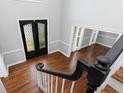 A view of the foyer looking down from the stairs at 4344 White Surrey Nw Dr, Kennesaw, GA 30144