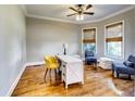 Bright office space with hardwood floors, natural light, and built-in desk at 1897 8Th St, Atlanta, GA 30341