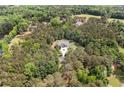 Beautiful wooded acreage with winding driveway leading to house at 1064 Highway 20 E, Mcdonough, GA 30252