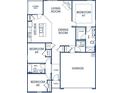 Detailed floor plan showcasing the layout of the home with bedrooms, kitchen, and living spaces at 8594 Secretariat Dr, Lithonia, GA 30058