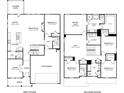 Detailed floor plan showcasing the layout of a home's first and second floor, including bedrooms, kitchen, and living spaces at 6905 Winchester Pl, Fairburn, GA 30213