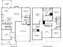 Detailed floor plan showcasing the layout of a spacious five-bedroom, three-bathroom home with attached garage at 7761 Halifax Way, Fairburn, GA 30213
