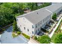 Aerial exterior shot highlighting patios and multi-story structure at 3481 Landen Pine Ne Ct, Atlanta, GA 30305