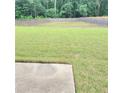 Large, grassy backyard featuring a fenced perimeter and ample space for outdoor activities at 3703 Liberty Sw Dr, Powder Springs, GA 30127