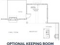 Optional Keeping Room floor plan featuring a patio and open area between the kitchen, keeping room, breakfast area and Gathering room at 3272 Lions Ruby Ln, Atlanta, GA 30349