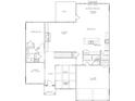 First floor floorplan featuring a two-car garage, kitchen, breakfast room, study, and patio at 3264 Lions Ruby Ln, Atlanta, GA 30349
