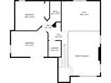 Upstairs floorplan with bedrooms, bathroom and loft space at 230 Ridge Point Ct, Alpharetta, GA 30022