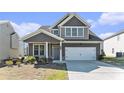 Charming two-story home with gray siding, white trim, and a two-car garage, creating a welcoming curb appeal at 2349 Hanover Woods Rd, Lithonia, GA 30058