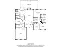 Detailed floorplan showcasing the layout of the home with labeled rooms and dimensions at 3858 Glenlake Dr, Douglasville, GA 30134