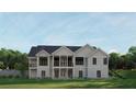 Expansive backyard view featuring a second story deck, a manicured lawn, and ample space for outdoor living at 2468 Rockbridge Nw Rd, Conyers, GA 30012