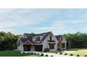 Charming home exterior with a dark roof, gray siding, manicured lawn and professionally landscaped front yard at 2468 Rockbridge Nw Rd, Conyers, GA 30012