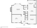 First floor plan showcasing a seamless flow between the living, dining, and kitchen areas at 1667 Willow Way, Woodstock, GA 30188