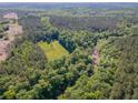 A stunning aerial view showcases the dense, green forest with a clearing ready for building a home at 2520 Hollonville, Brooks, GA 30205