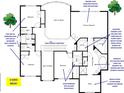 Second floor plan featuring a spacious primary suite, walk-in closets, and flexible office space at 227 Cedarhurst Dr, Canton, GA 30115