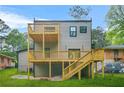 Rear of the home showcasing a two-story deck, providing ample space for relaxation and outdoor activities at 2318 Polar Rock Terrace, Atlanta, GA 30315