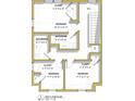 Second floor plan featuring three bedrooms and two bathrooms at 964 Lawton Sw St, Atlanta, GA 30310