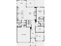 First floor plan featuring an open-concept kitchen, great room, study, and a two-car garage at 3248 Shirecrest Ln, Dacula, GA 30019